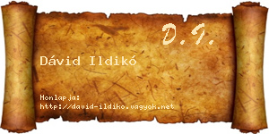 Dávid Ildikó névjegykártya