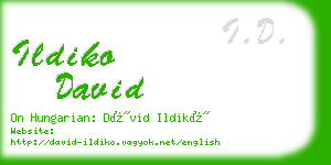 ildiko david business card